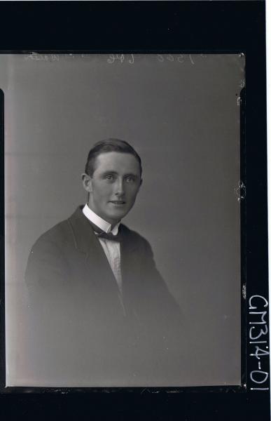 H/S Portrait of man wearing suit, jacket, bow tie (side view) 'Walsh'