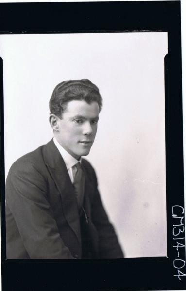 1/2 Portrait of young man wearing three piece suit, hat 'Scott'