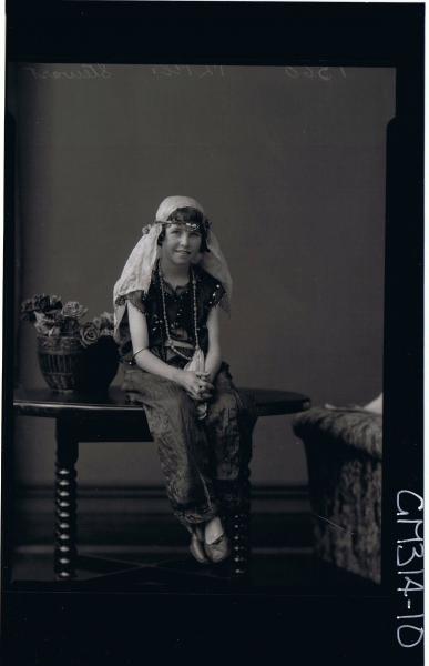 F/L Portrait of girl seated wearing fancy dress costume 'Stewart'