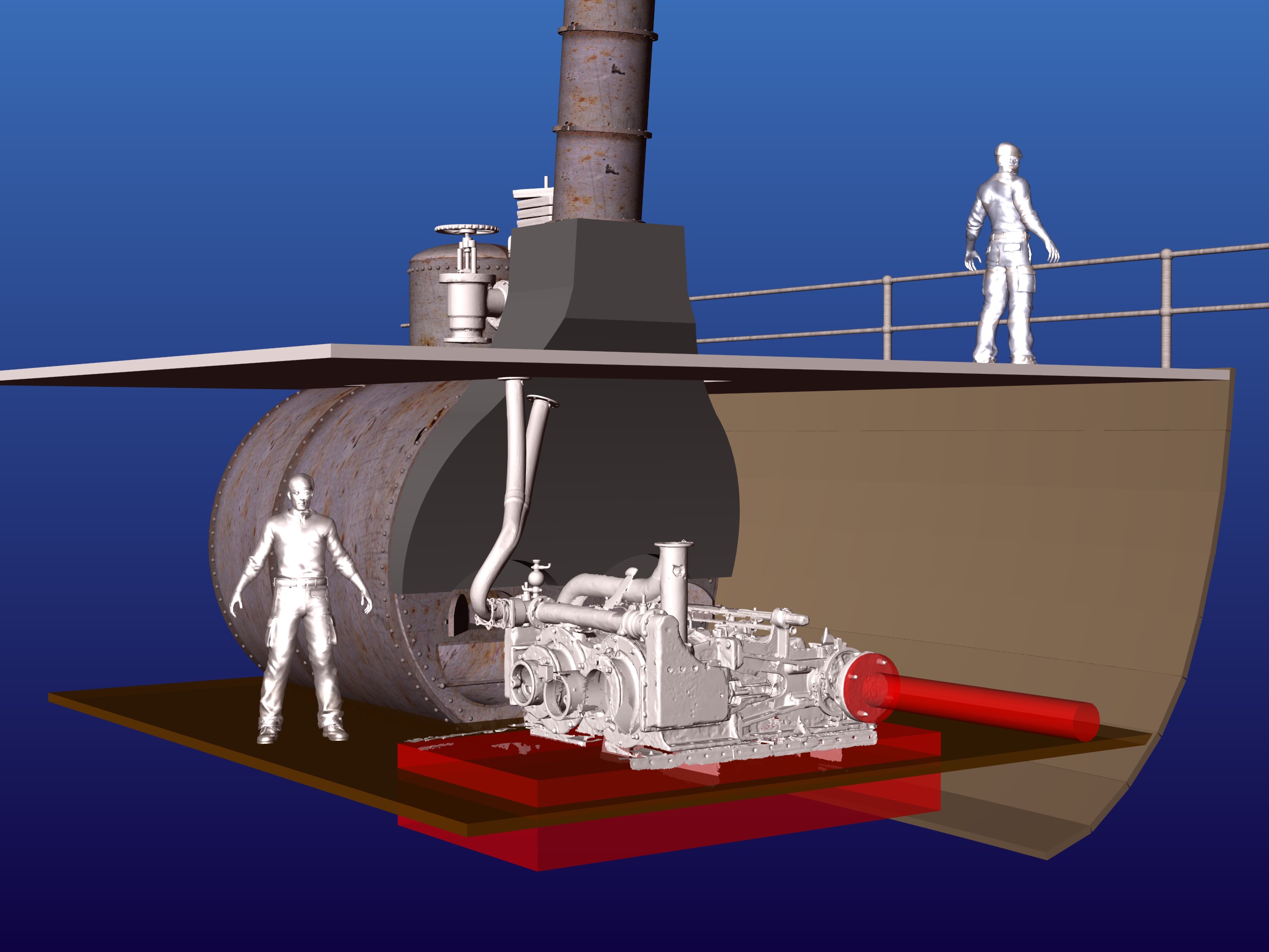 SS Xantho engine room