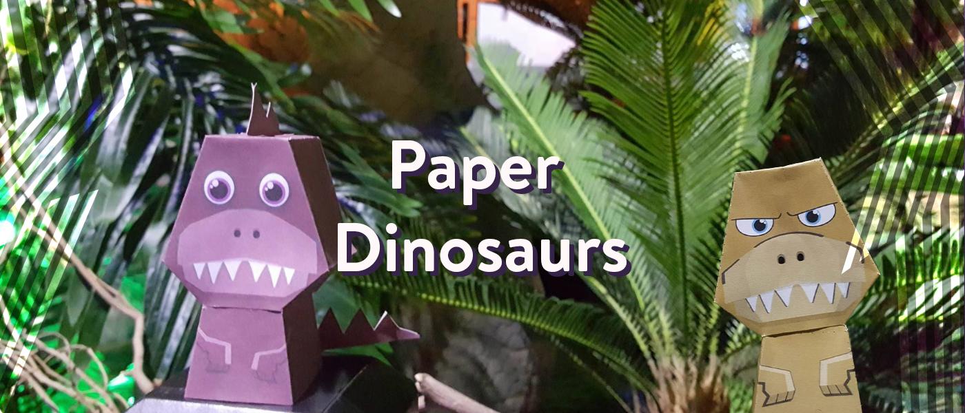 Two paper dinosaurs amongst Cretaceous flora. Amazing.