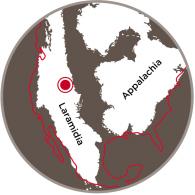 A map of North America 66 million years ago