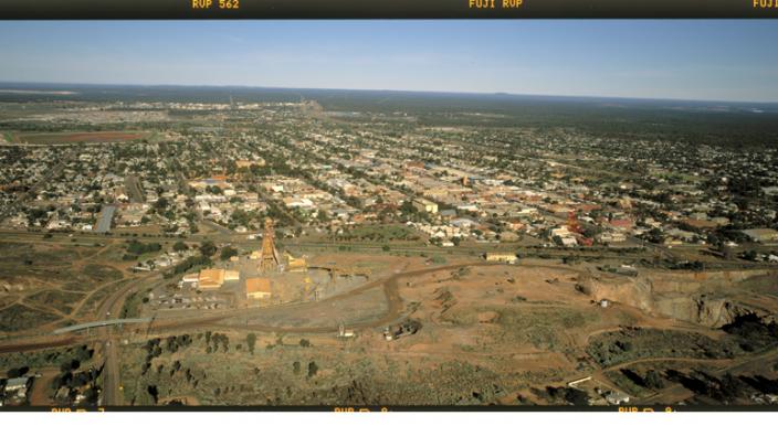 Image showing a aerial panorama of Kalgoorlie, c2001.