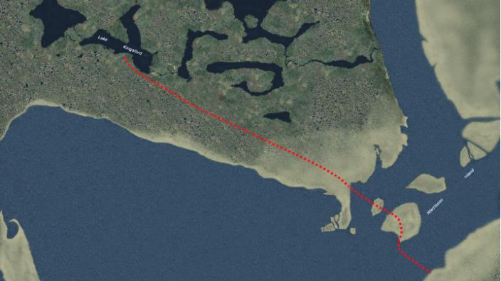 Fanny Balbuk's journey between Heirisson Island and Lake Kingsford