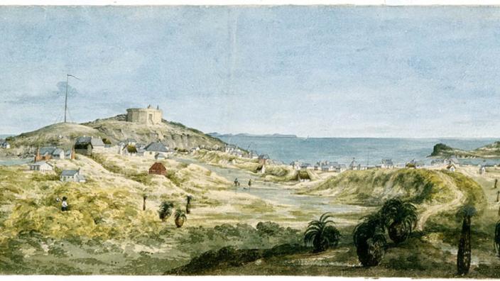 Fremantle Panorama. By Eliza Jane Currie ,1832. Courtesy of State Library of WA