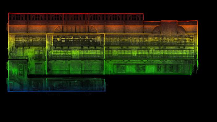 A stylised 3D render of Hackett Hall Gallery