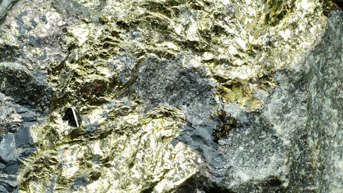 Calaverite (gold telluride), North Kalgurli mine, Kalgoorlie, Western Australia.
