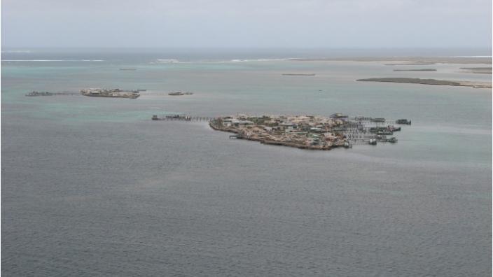 Aerial view of the Abrolhos Islands
