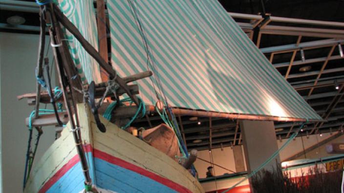 The Sama Biasa vessel on display at the WA Maritime Museum