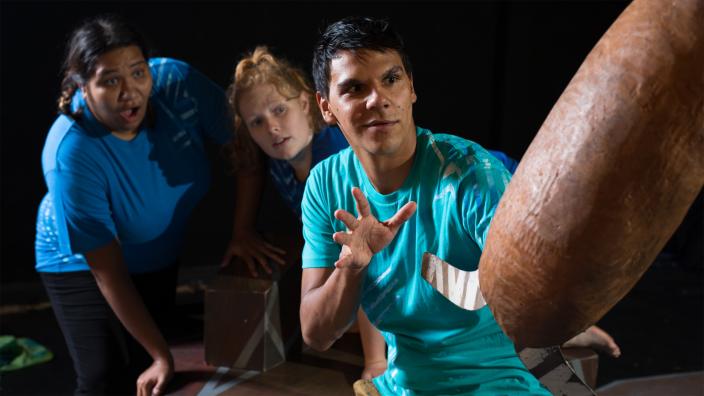 Performers from Yirra Yaakin posing