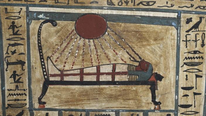 An Ancient Egyptian scroll depicting a scene from the afterlife © The Trustees of the British Museum