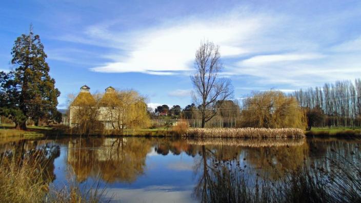 A landscape of Tasmanian farmland by Annette Van Nus