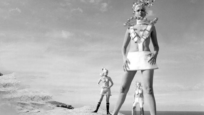 ‘Angels in orbit’ fashion parade, Sydney, 1969. June Dally-Watkins, organised a charity fashion parade to celebrate the Moon landing. Courtesy of National Film and Sound Archive.