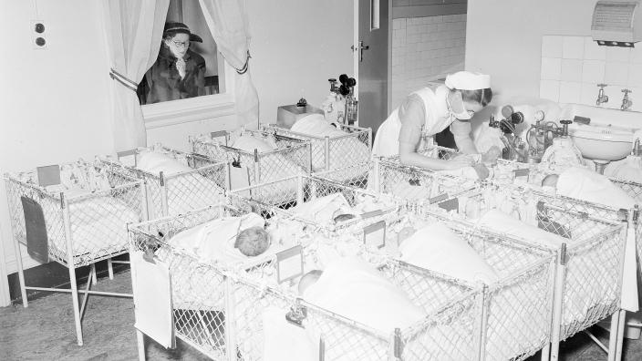 A crèche in a large metropolitan hospital, 1954.