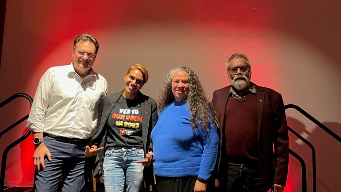 In Conversation: Uluru Statement from the Heart MC Glen Kelly OAM with panelists Kyra Galante, Emeritus Professor Colleen Hayward AM and Emeritus Professor Simon Forrest