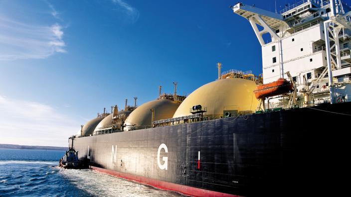 A large LNG tanker on the ocean