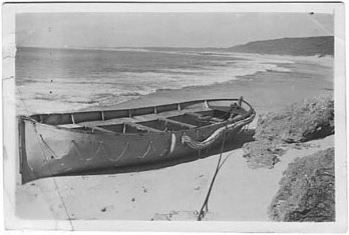 German lifeboat ashore