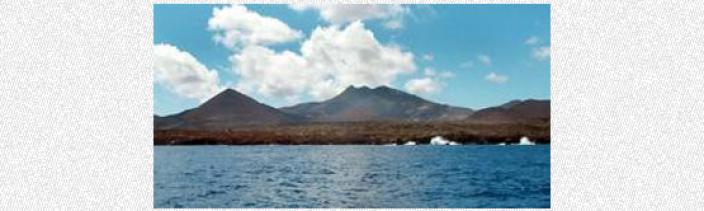 Bay and mountains where the wreck is located