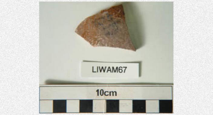 A shard recovered from a pot