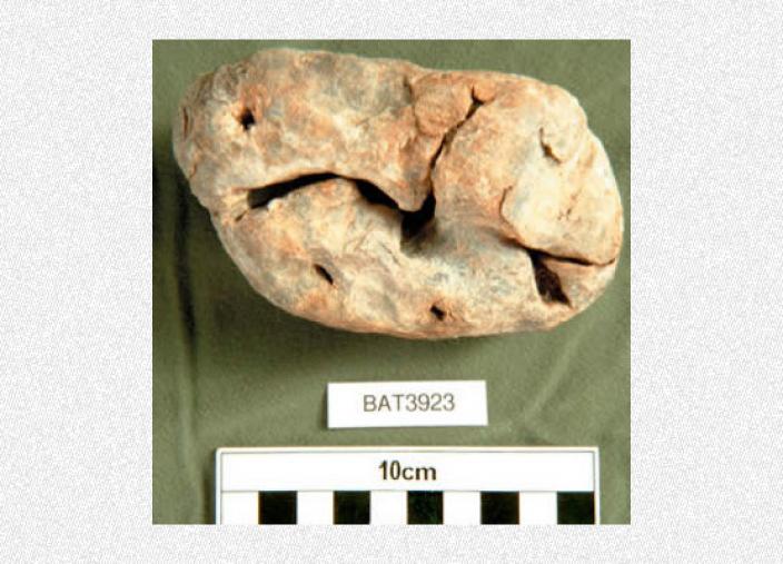 An unusually shaped stone-like artefact