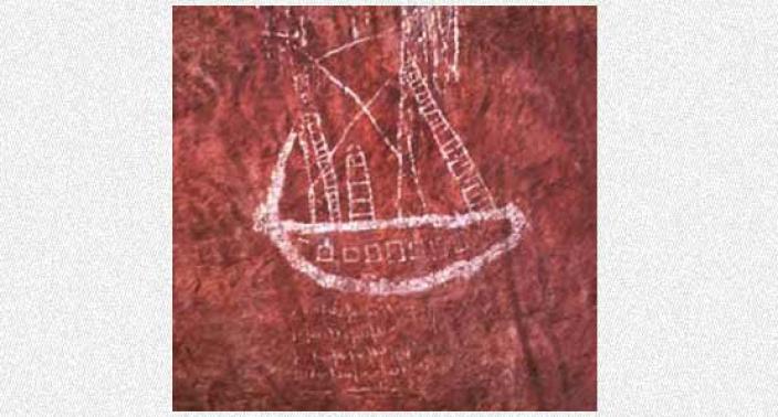 The Walga rock painting of what is believed to be SS Xantho