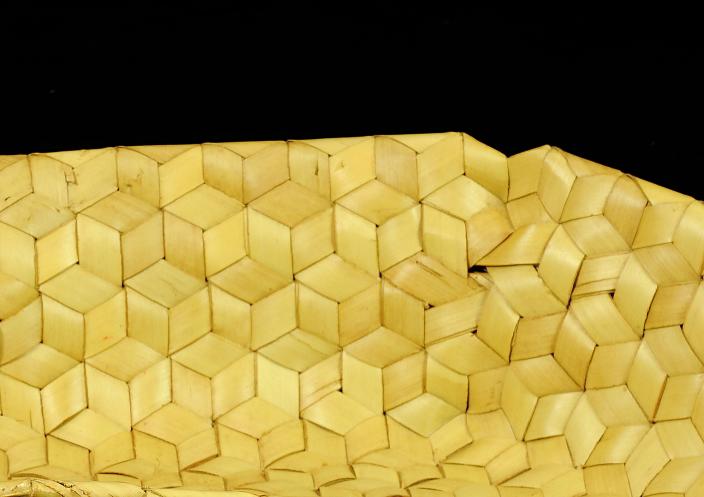 A Basket with Hexagonal Plaiting