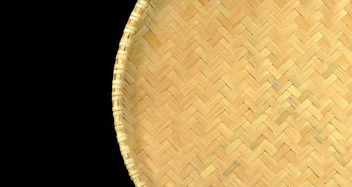 A Basket with Diagonal Plaiting 