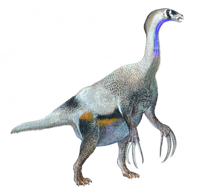 Illustration of a Therizinosaurus