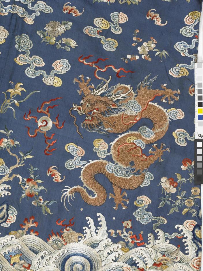 Embroidery of a dragon design