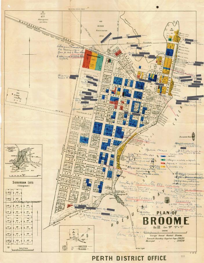 Image of a map of Broome. 