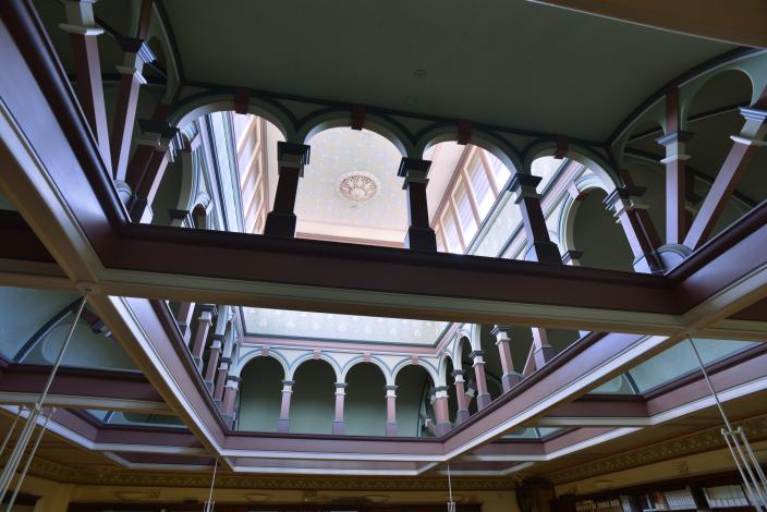 Hackett Hall - view of ceiling