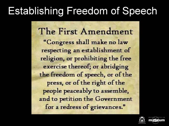 US FIRST AMENDMENT