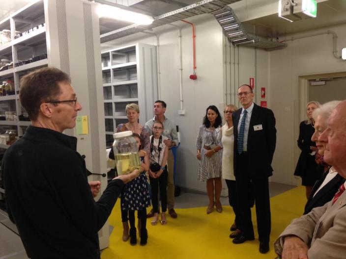 Dr Mark Harvey and attendees to the opening of the Harry Butler Research Centre