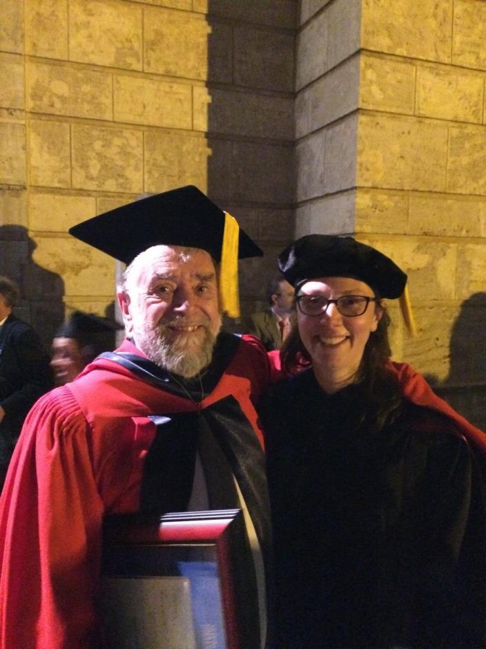 Dr Jeremy Green and Wendy Van Duivenvoorde after the graduation ceremony.