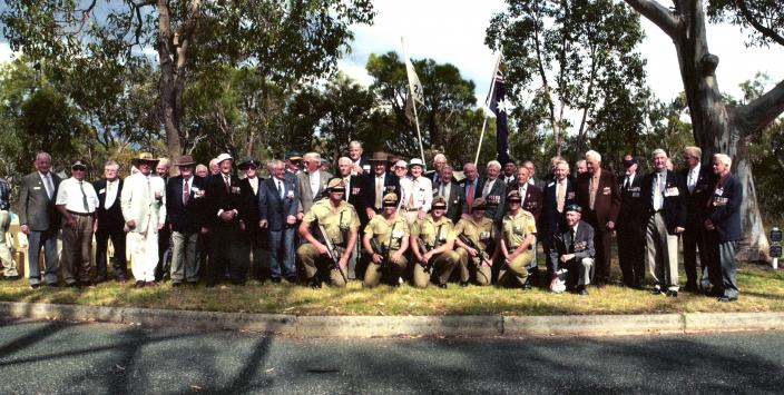 Members of the 2/2nd Commando Association gather at the 2/2nd memorial avenue 