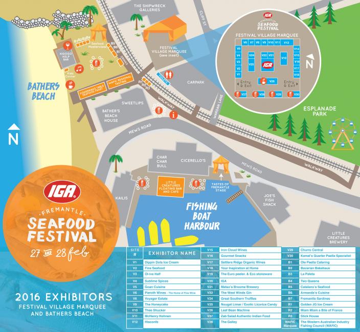 Fremantle Seafood Festival map