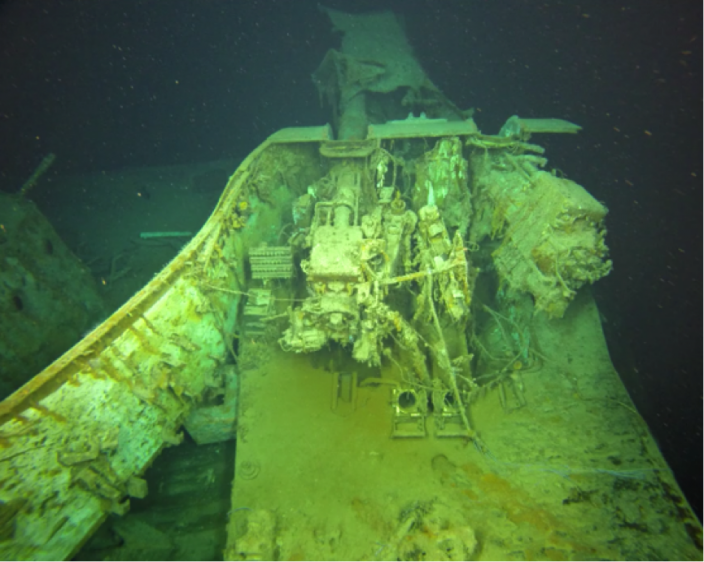 Shattered ‘A’ Turret  on HMAS Sydney