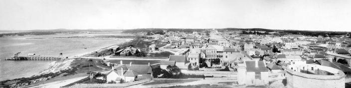 Panorama captured by unknown photographer from the Arthur Head Lighthouse, 1890 