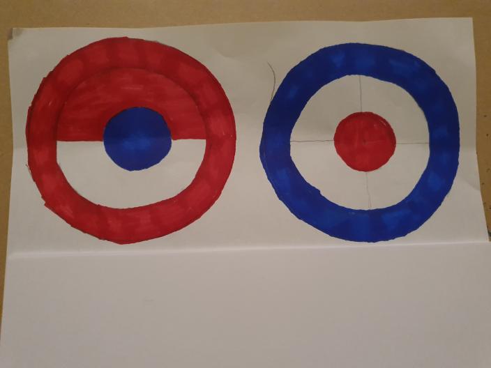 solid colour on the circles 