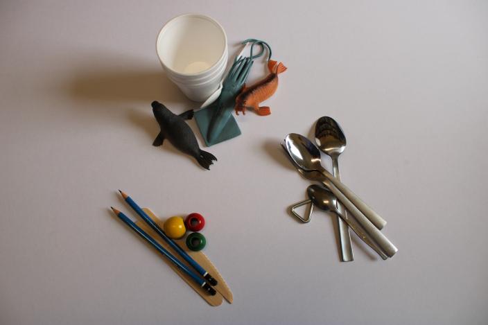 Objects sorted by material