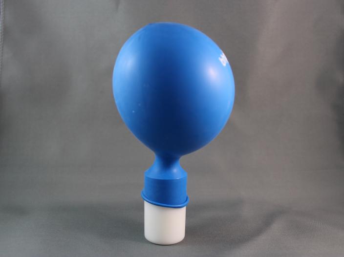 balloon on plastic canister