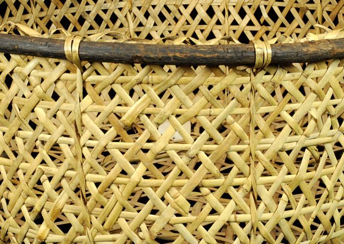 A basket desinged with the Seven-Step Caning weave