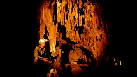 A cave scene