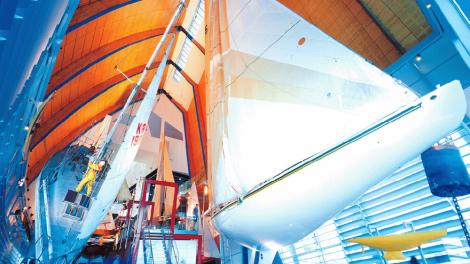 The Australia II gallery at the Western Australian Maritime Museum