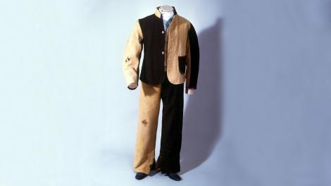 A convict uniform, tattered, but preserved