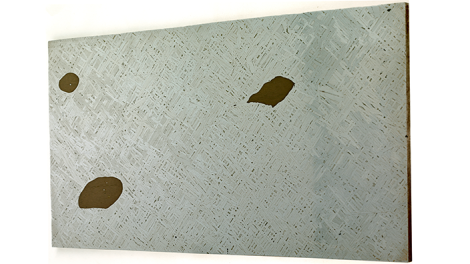 A polished and etched slice of the Cape York iron meteorite, Greenland.