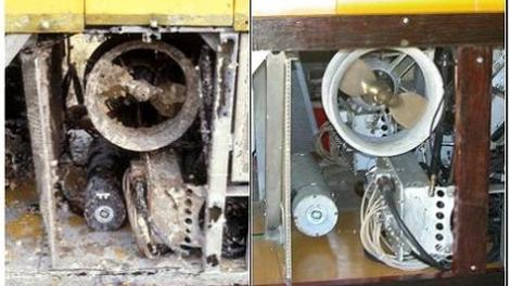 TROV thruster before and after conservation and restoration by Alex Kilpa