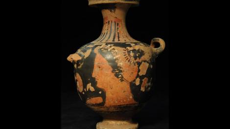 A painted Roman water jar