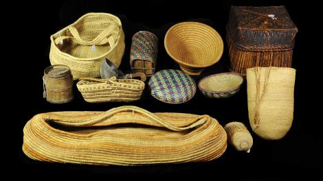 Multiple styles of baskets showing a range from the collection