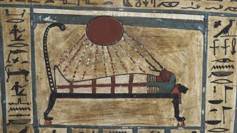 An Ancient Egyptian scroll depicting a scene from the afterlife